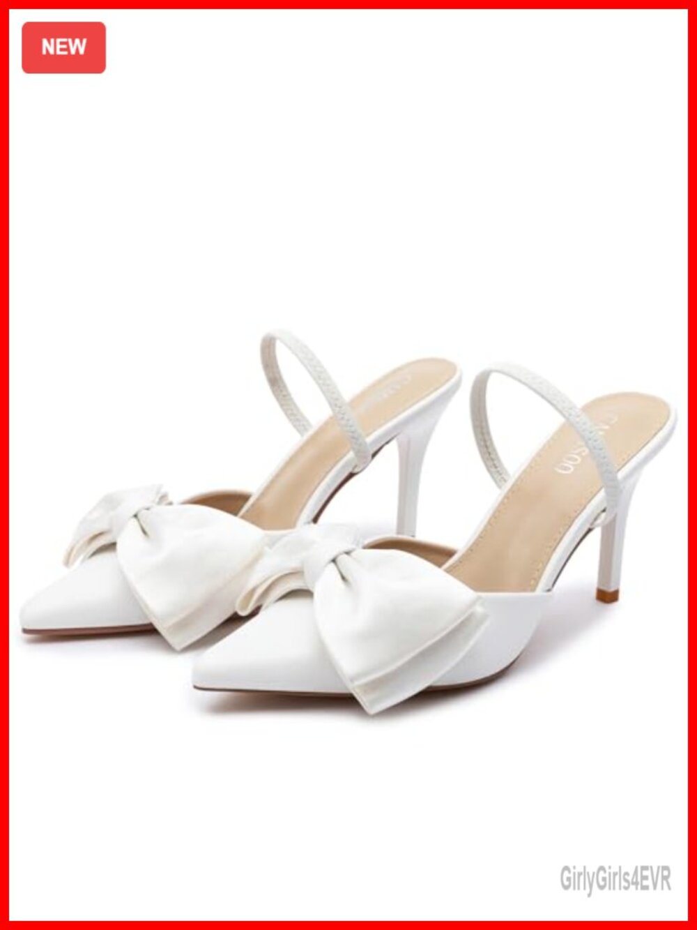 Women's Slingback Pumps Pointed Toe 3.54-Inch Stiletto Heel Faux PU